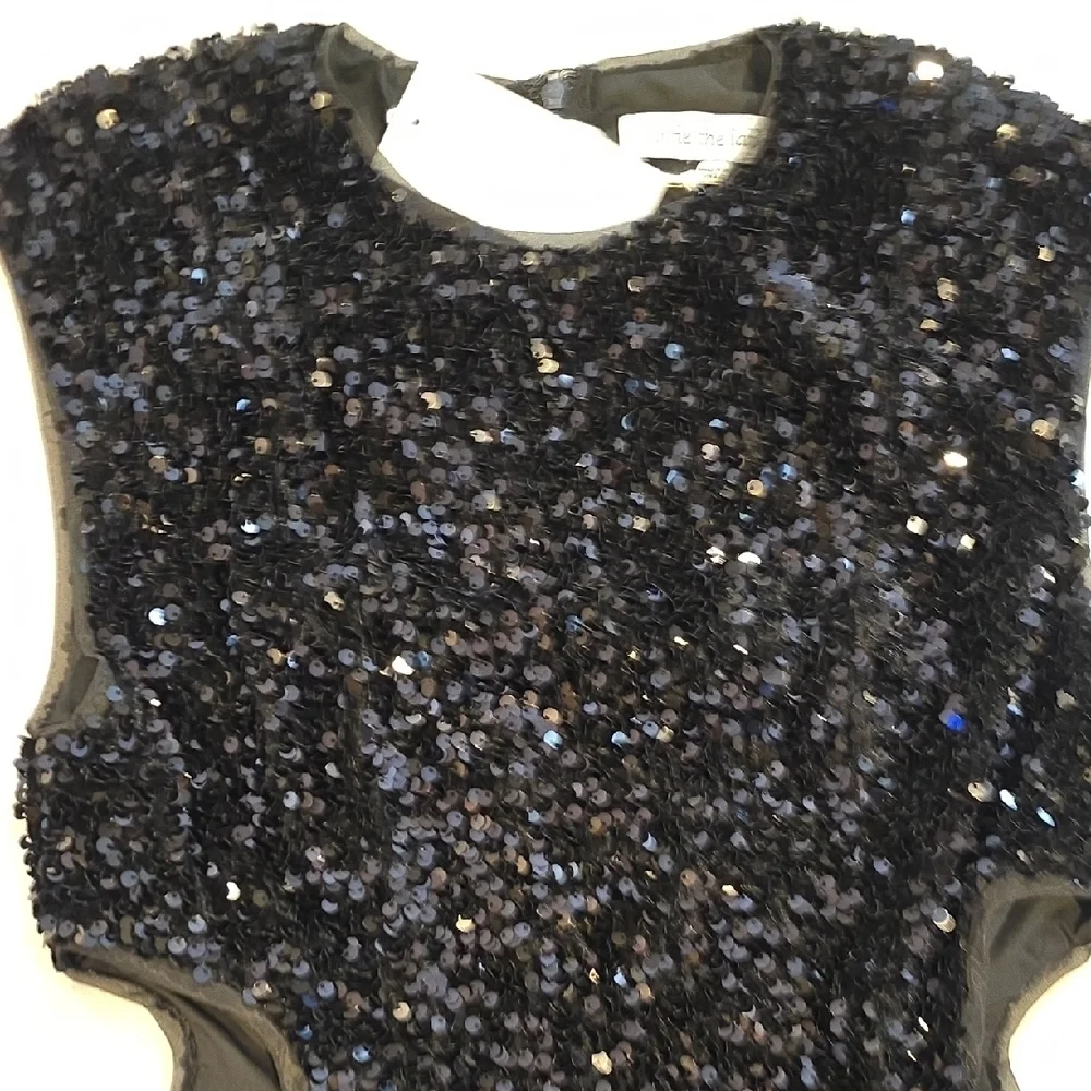 Black Sequin Cutout Mini Dress - Picture 9 of 14
